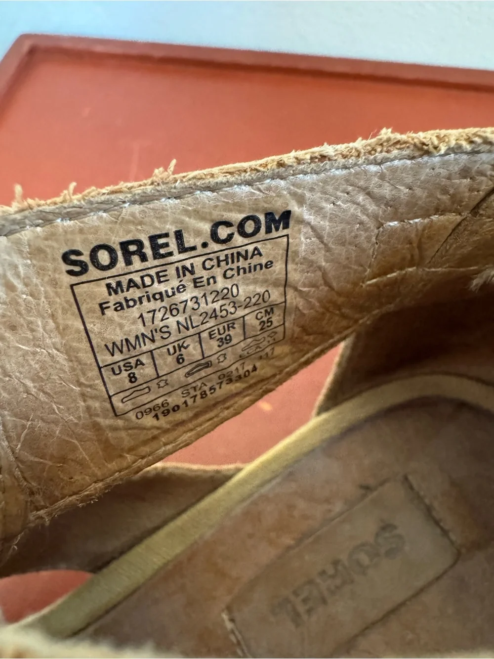 Sorel Joanie Full Grain Leather Lace Up Wedge Open Toe Sandals Tan Brown
